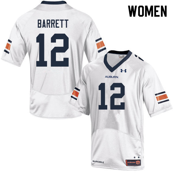 Women #12 Devan Barrett Auburn Tigers College Football Jerseys Sale-White